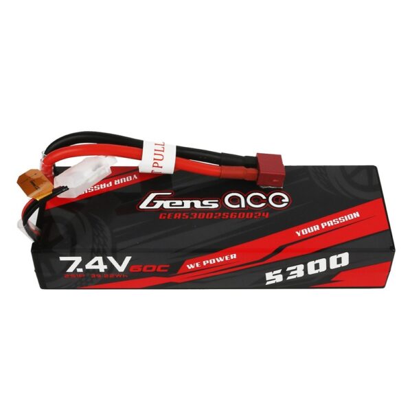 Gens Ace 5300mAh 7.4V 60C 2S1P HardCase Lipo Battery
