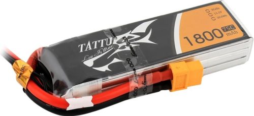 Tattu 3S LiPo Battery (1800mAh XT60 75C 11.1V)